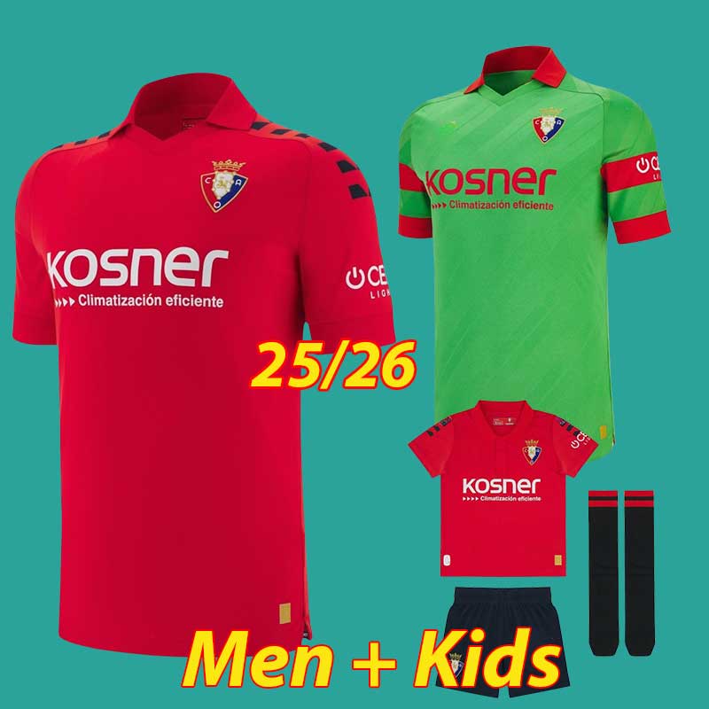 2025 2026 Atletico Osasunas soccer jerseys BRYAN RAUL 25 26 ARESO BUDIMIR RUBEN GARCIA away home AIMAR JOSE ARNAIZ IKER MUNOZ TORRO football Shirt men kids Uniforms