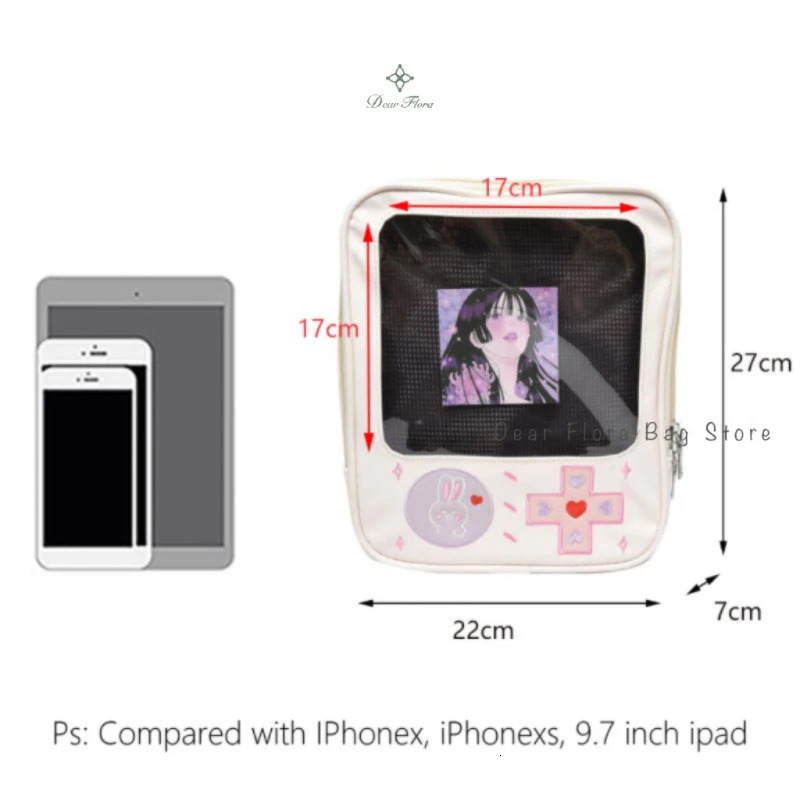 Y2K Cute Clear ItaBag Womens Lolita Backpack Kawaii Girl Shoulder Bag DIY Display Transparent Pocket Japanese Doll Tote Handbag 250714