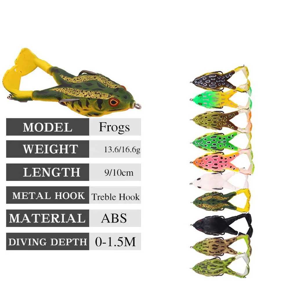 Frog Lure Double Propeller Legs Silicone Soft Baits 13.6g 16.6g Topwater Wobblers Artificial Bait For Bass Catfish Fishing Tools Z250717