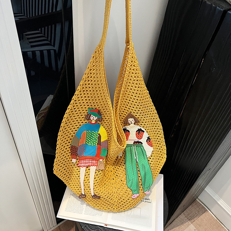 Summer new women's shoulder crossbody bag summer trend new woven women's handbag fashionable beach travel straw bag new designer bag