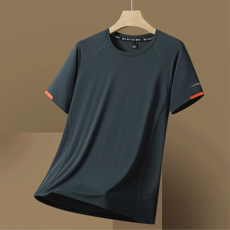 For 2025 Summer T Shirt Fashion Short Sleeves Quick Dry Running Casual MenS T-Shirts Oversize 7XL 8XL Top Tees Tshirts 250715
