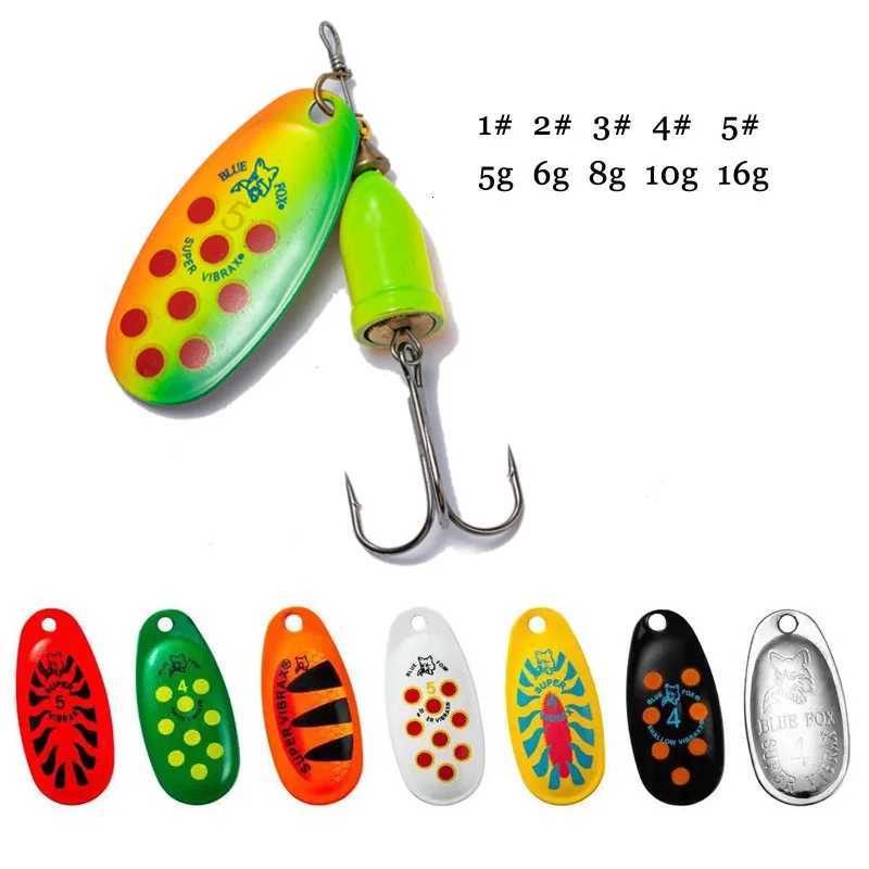 FT New Metal Fishing Lure 1#-5# 5g 6g 8g 10g 16g Spinner Bait High Quality Hard Baits Treble Hook Fishing Tackle For Pike Z250717