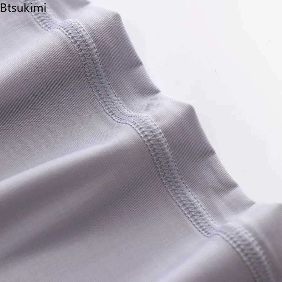 Plus Size 5XL Men Ice Silk Pajama Set Solid Long Sleeve Tops and Pants Sleepwear 2pcs Sets Soft Comfy Lounge Home Nightwear Male W250717