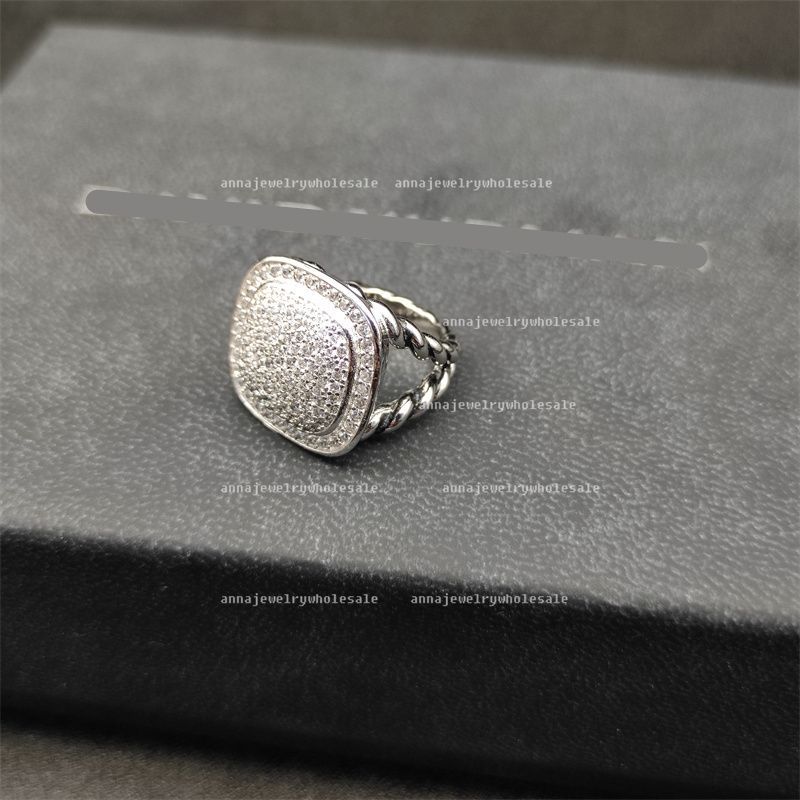 Ring Designer DY Rings for Women man Twisted Two Cable Loop Vintage band wedding Rings Fashion 925 Silver Diamond rings Luxury Jewelry party gift