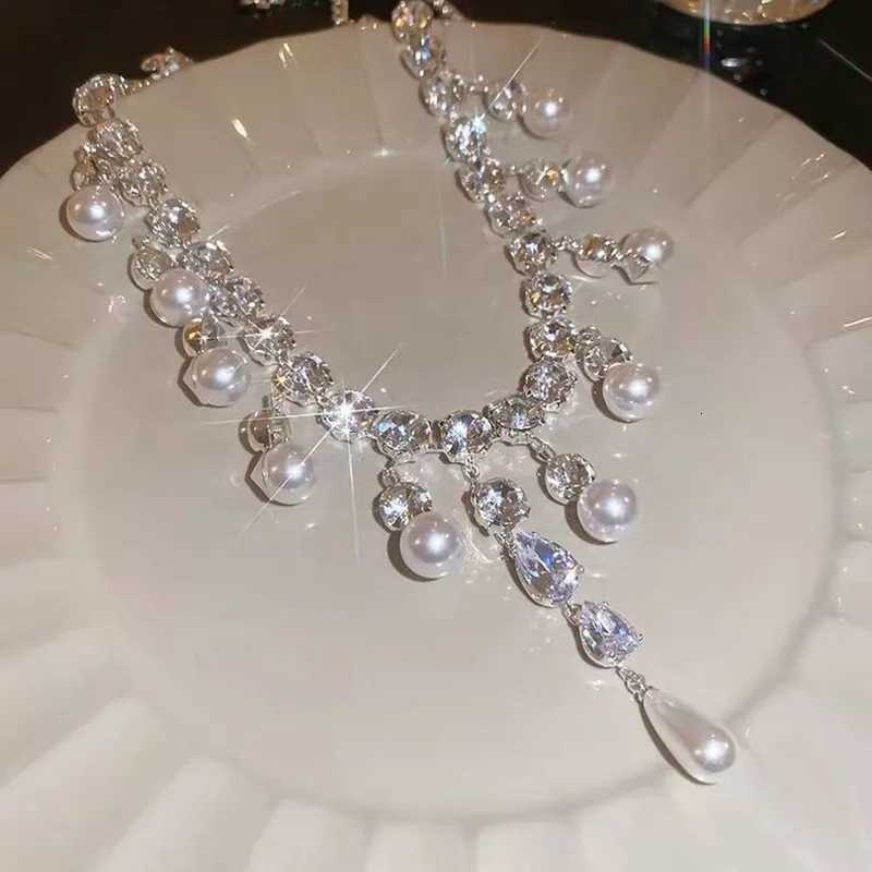 New Pearl Fringe Necklace Women Choker Collarbone Chain Luxury Minimalist Accessories XJ250717