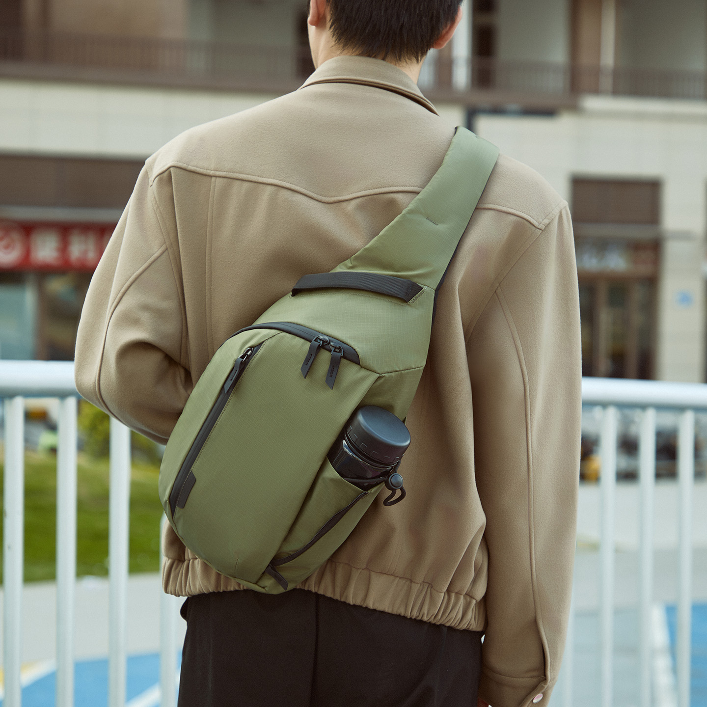 Crossbody bag men's outdoor trendy chest bag waist bag sports shoulder bag men's small shoulder bag