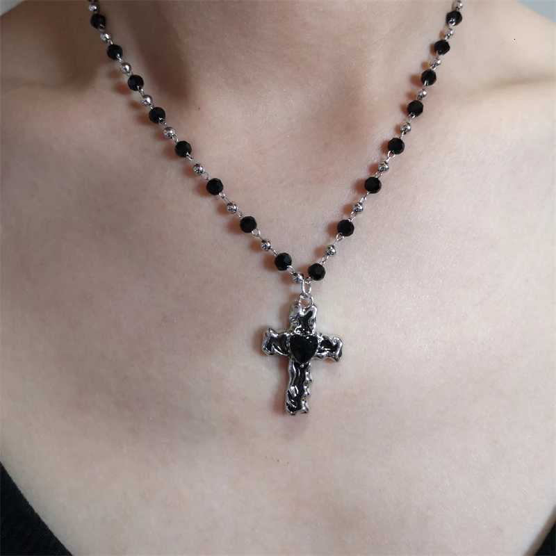 Star Cross Bowknot Pendant Necklace For Women Girls Y2K Cool Neck Jewelry Clavicle Chain Original Korean Fashion Party Gift XJ250717