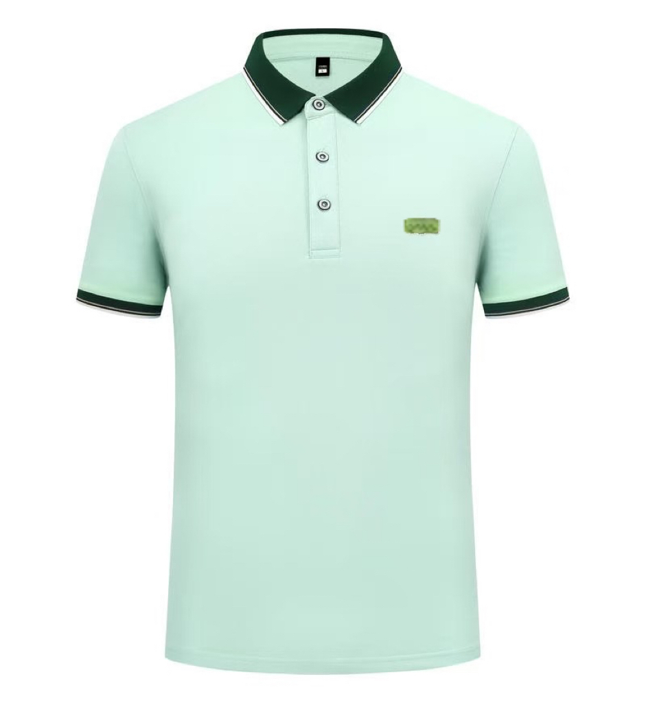 Mens Designer Polo Shirt: Classic Short-Sleeve Tee With Lapel & Letter Embroidery Stripes Cotton Fabric Available In Sizes M-5XL