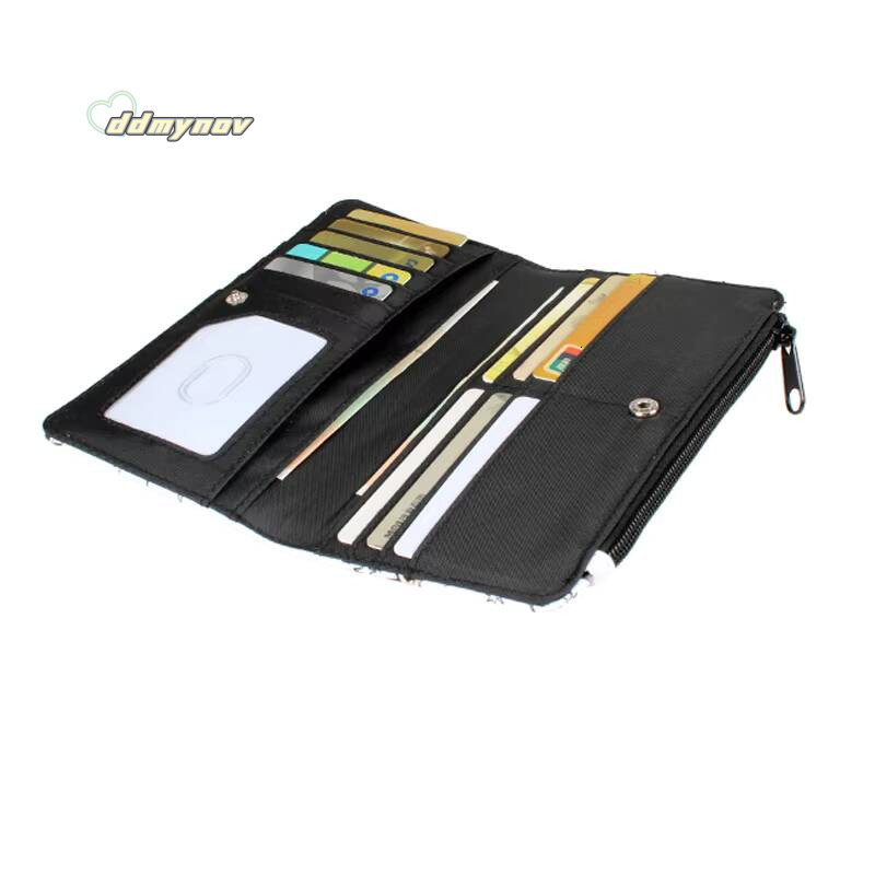 Cute Cartoon Print Long Wallet, Casual PU Leather Coin Purse, Womens Stylish Card Holder Organizer ddmynov