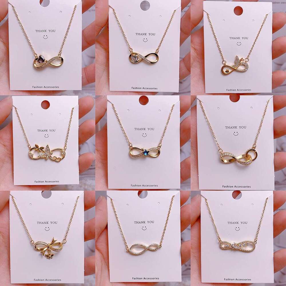 Titanium Steel Clavicle Chain Geometric Design 8-Word Necklace Women Pendant Light Niche High-End Accessories Ins Versatile Jewelry Ebb
