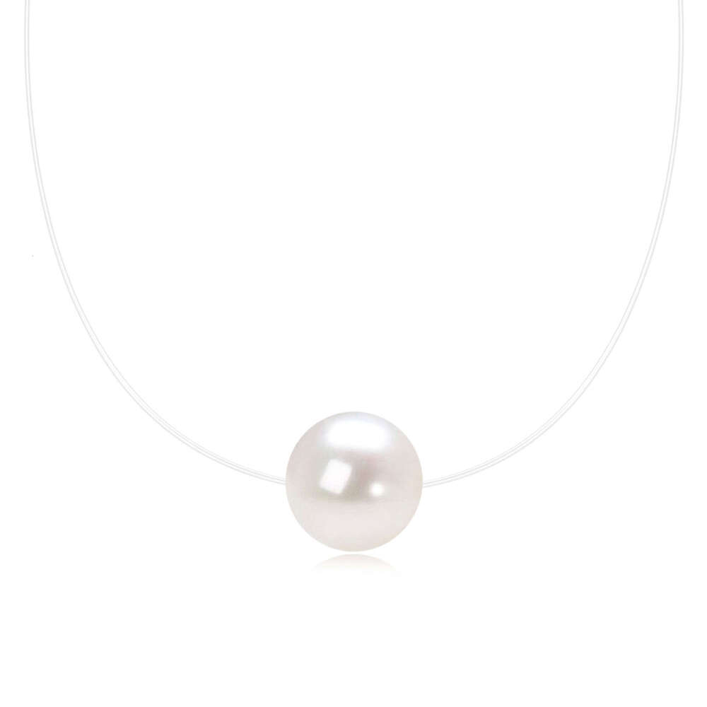Natural Freshwater Pearl Collarbone Necklace For Women, Teardrop Invisible Pendant, Tiktok Internet Celebrity Be9