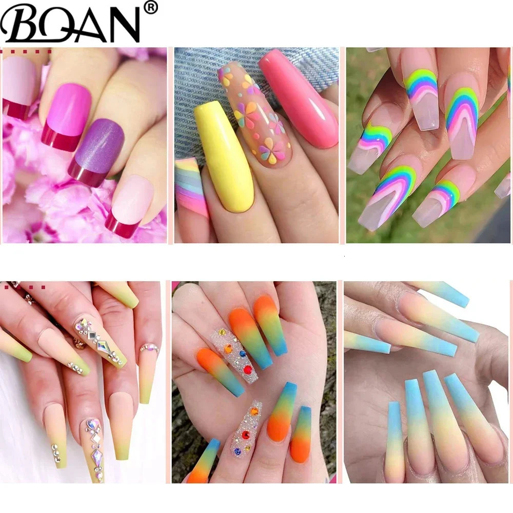 BQAN Black Double Head Crystal Handle 9mm 11mm Drawing Brush Liner Brush Painting Pen Gel Polish Crystal Nail Art Manicure Tools 250716