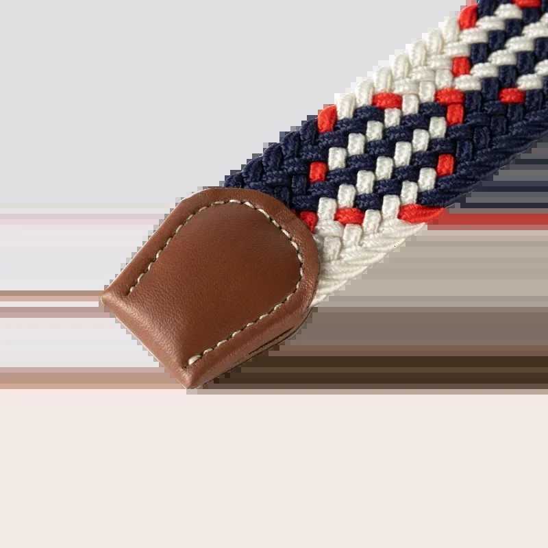 130cm Women Casual Knitted Elastic Belt Pin Buckle Webbing Strap Woven Canvas Braided Stretch - Belts for Men W250717