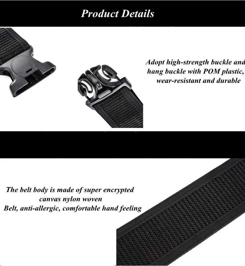 2 in 1 Tactical Belt Quick Release Buckle MOLLE Mens Belts width 5CM W250717