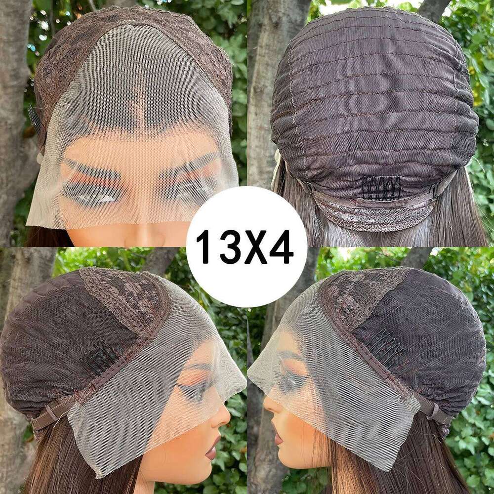 Japan Natural Black 13X4 Synthetic Lace Front For Women Heat Resistant Hair Glueless Wigs 26 Inch Long Straight Wig 150%