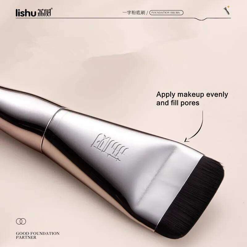LISHU Flat-head Foundation Ultra-thin Contour Blending Seamless Concealer Facial Mask Brush Beauty Applicator Tool X250717