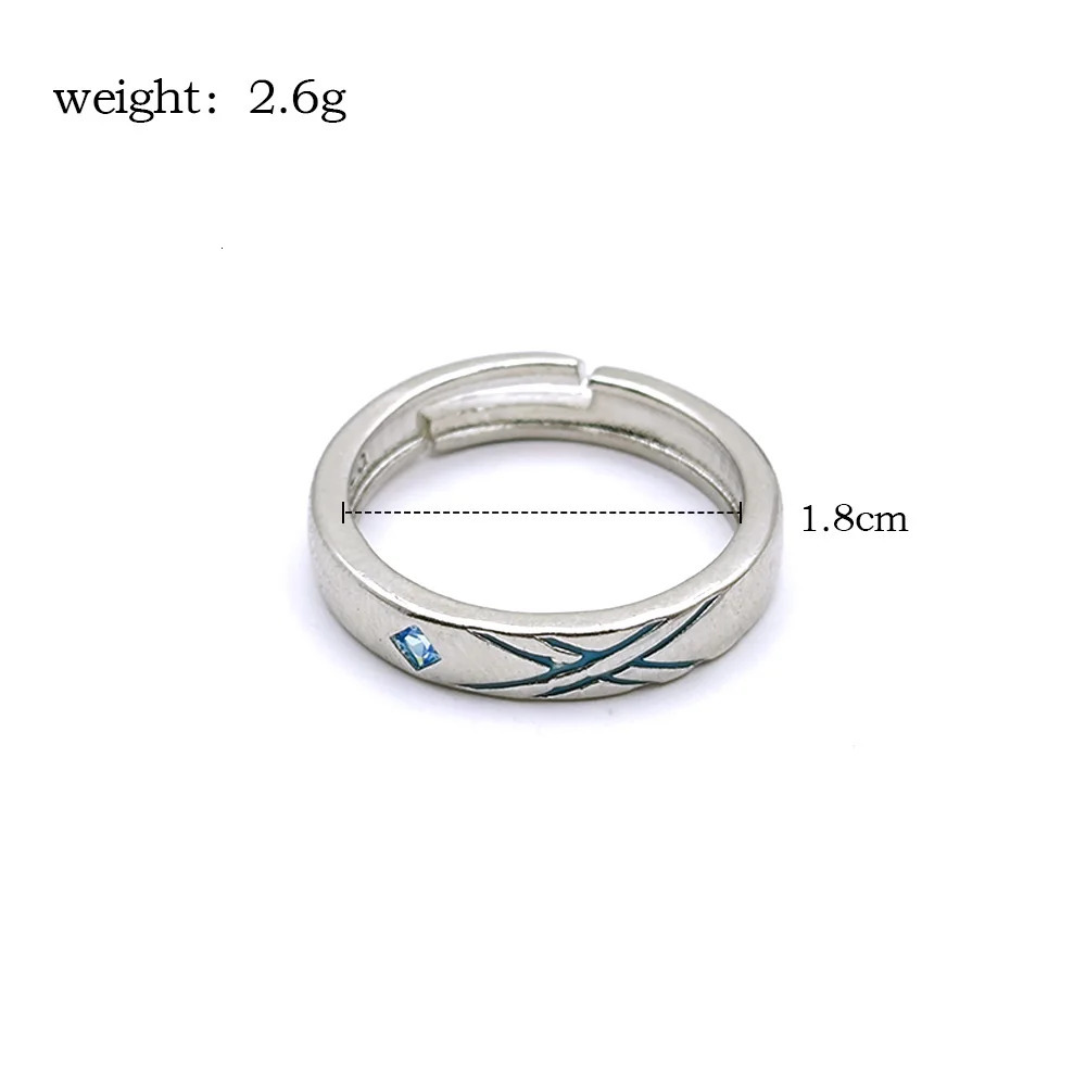 A Set Anime DARLING in the FRANXX Cosplay Ring 02 Zero Two Metal Adjustable Rings Jewelry Prop Accessories Gift 250704