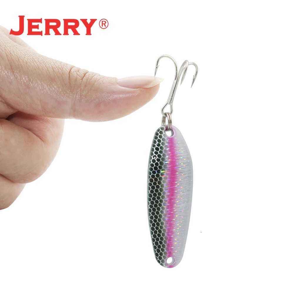 Jerry Chess Wobbler Fishing Lure Aritificial Metal Spoon Baits Mix Color Spinner Spoon Trolling Lures For Trout Bass Z250717