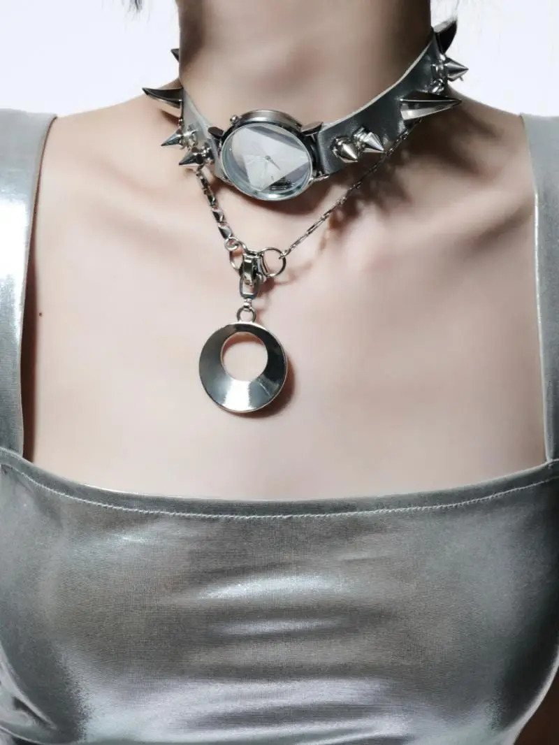 Necklace Watch Hip Hop Punk Style Unisex Jewelry Copper Alloy Fashion Party Gifts 250716