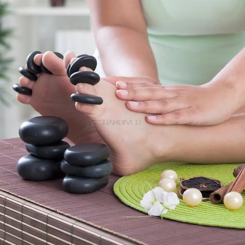 Stone Massage lava Stones Natural Energy Massage Spa Stones Set Rock Basalt Wholesale Body Health Care 250716