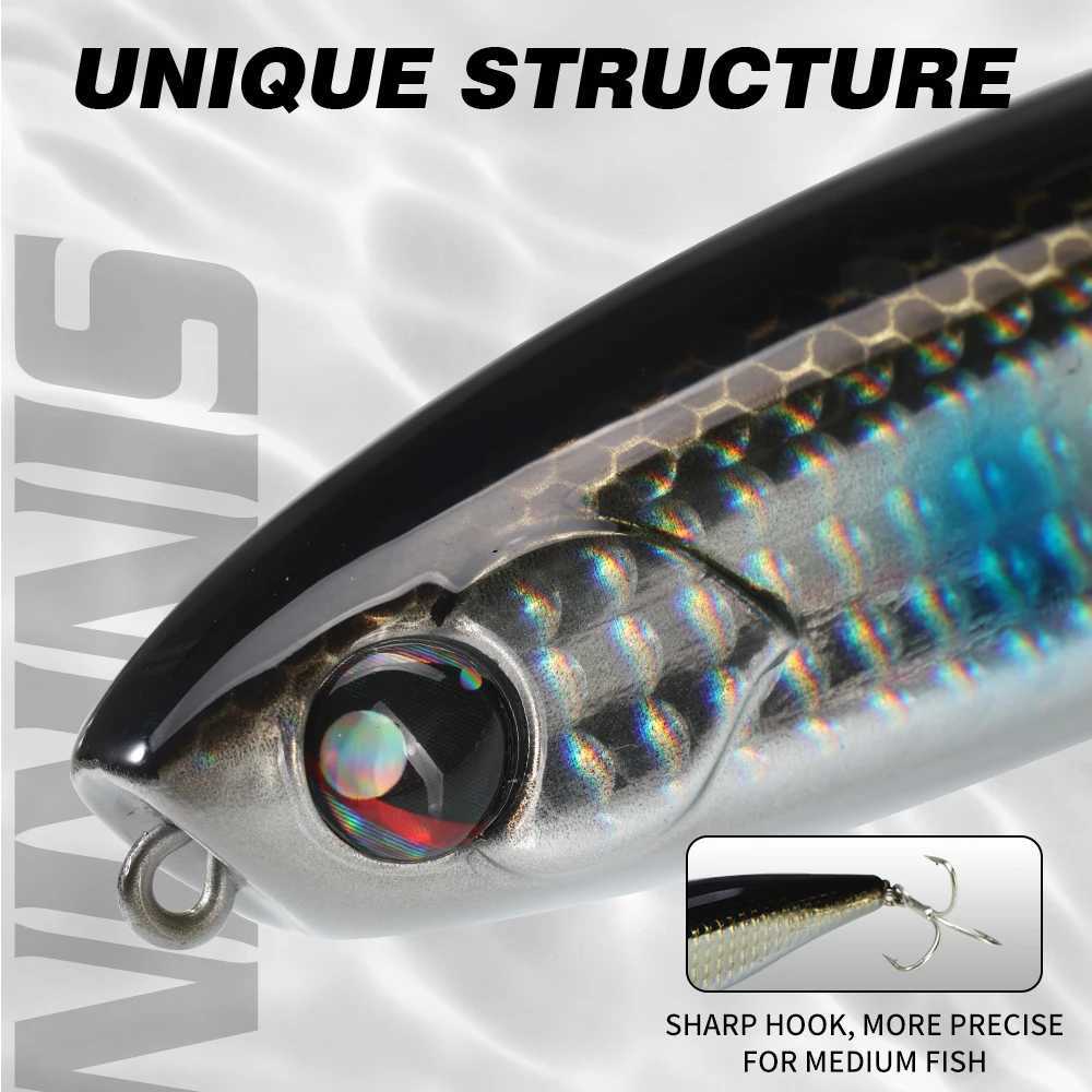Hunthouse Floating Pencil Fishing Lure Topwater Hard Bait 100mm 17.6g Surface WTD Wobblers Trolling For Bass Saltwater Tackle Z250717