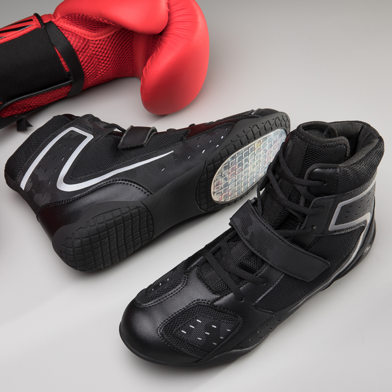 Boxing shoes wrestling shoes fighting shoes non slip lightweight Sanda training shoes breathable wear resistant