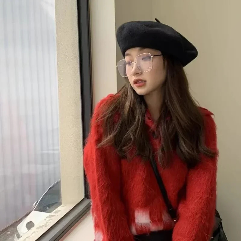 Korea Big Size Wool Berets Women Men Large Size Warm Artist Hats Unisex French Style Classic Winter Hat Female Retro Painter Cap 250716