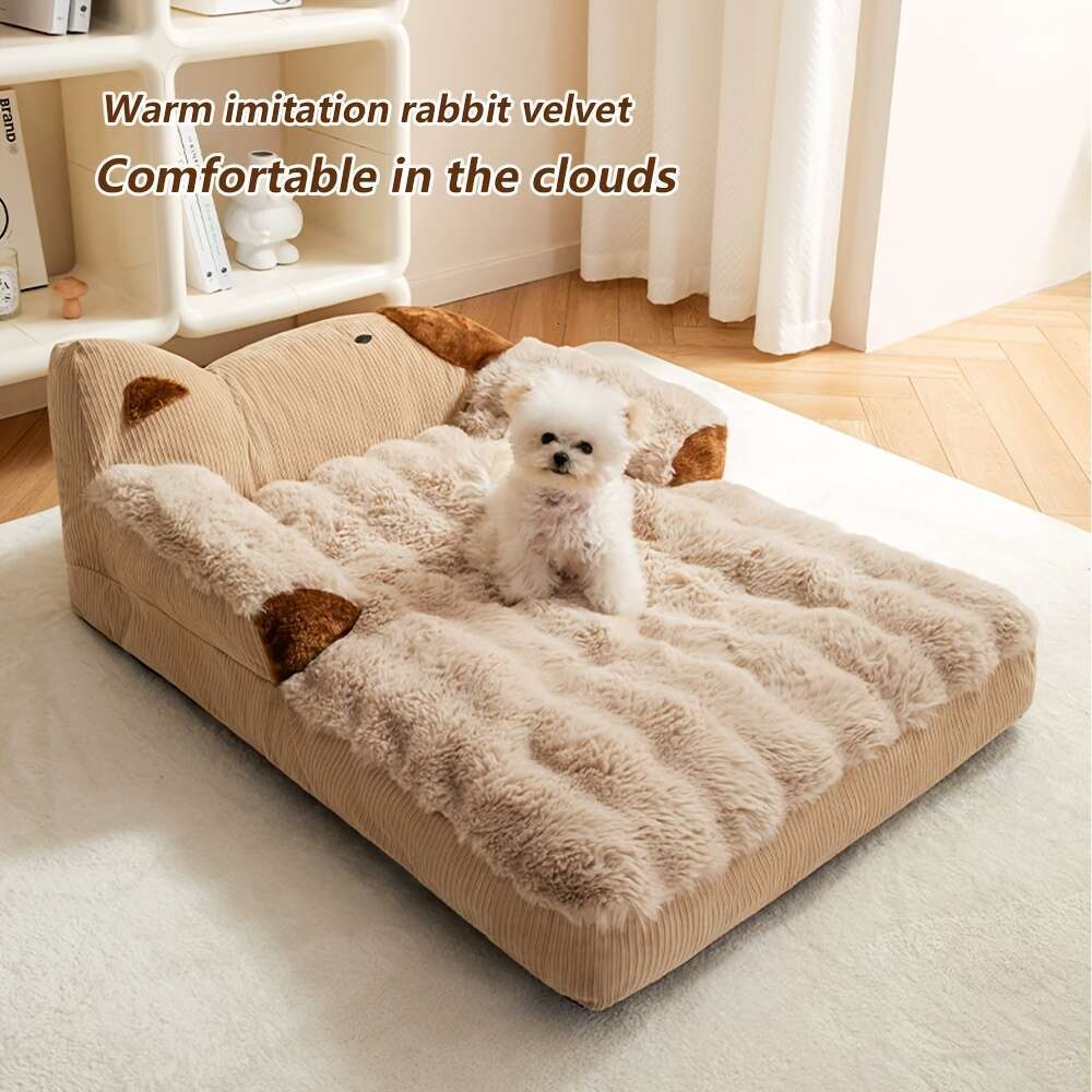 Non-slip Soft And Comfortable Indoor Cat Sofa, Cozy Brown Dog Sofa - Ultimate Relaxation For Your Pet