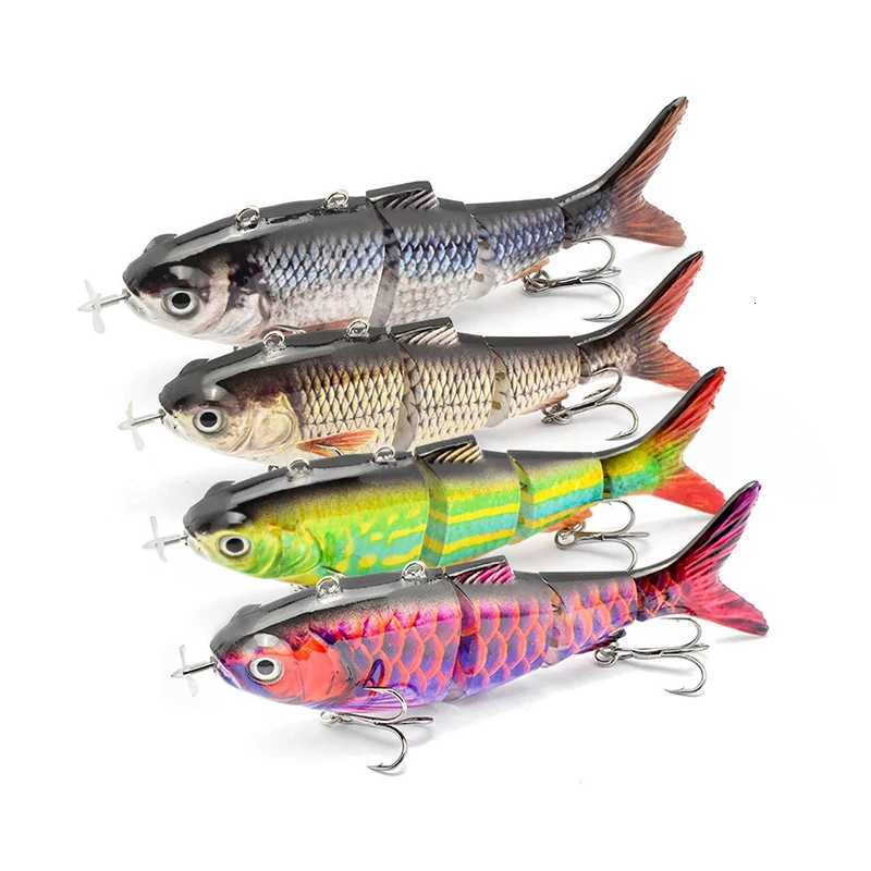 Automatic Swimbait Electric Robotic Fishing Lure 4-Segement Auto Multi Jointed Bait USB Rechargeable Wobbler Pesca Accessories Z250717