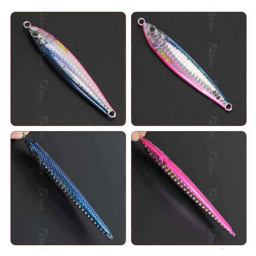 TOLU 2024 NEW 3D Printed Fast Sinking Metal Jig Lure 20g 30g 40g 60g 80g Saltwater Shore Casting Fishing Lure Vertical Metal Jig Z250717