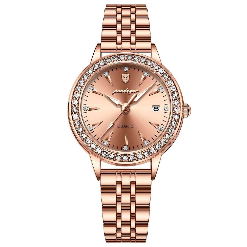 DHwatches Women's Ultra-Thin Watch - 50M Waterproof Stainless Steel Quartz with Date & Luminous (Model 366)