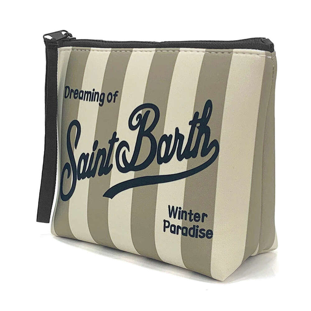 Hot Selling Diving Material Makeup Large Capacity Waterproof Storage Toiletry Bag Women's Handbag Striped