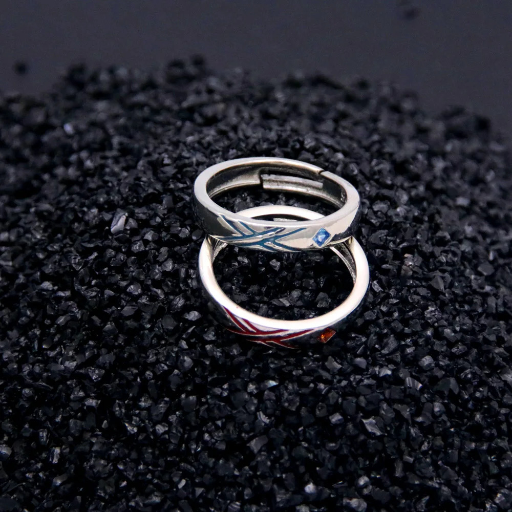 A Set Anime DARLING in the FRANXX Cosplay Ring 02 Zero Two Metal Adjustable Rings Jewelry Prop Accessories Gift 250704