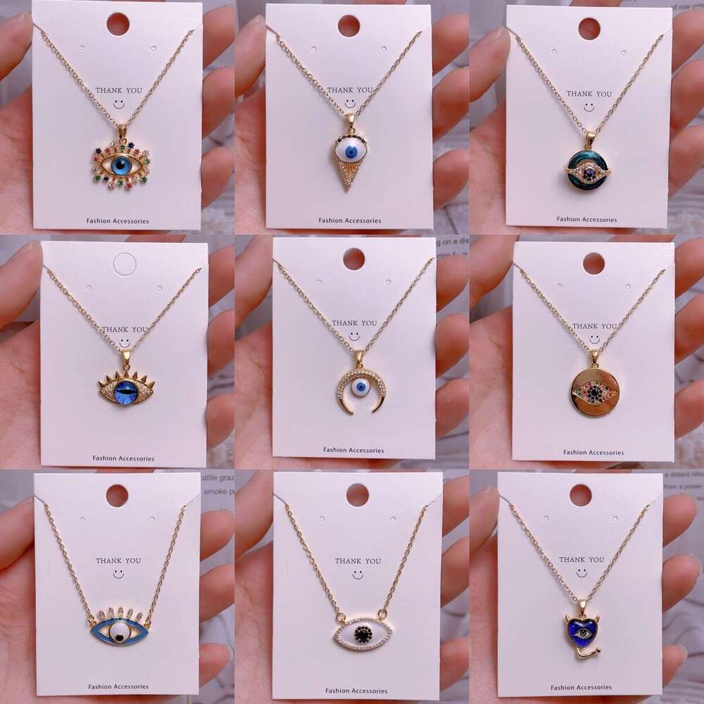 Devil's Eye Necklace For Women Fashionable Personality Titanium Steel Collarbone Chain Versatile Jewelry D4e