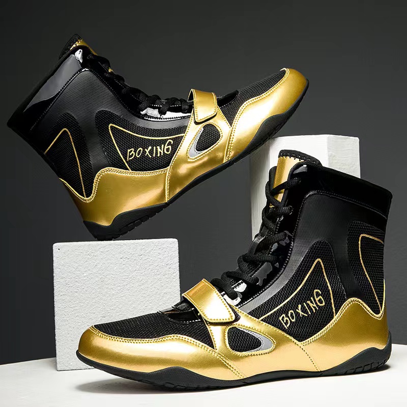 Boxing shoes Sanda shoes Fighting indoor squat training shoes Wrestling shoes wear-resistant non-slip lightweight large size 47