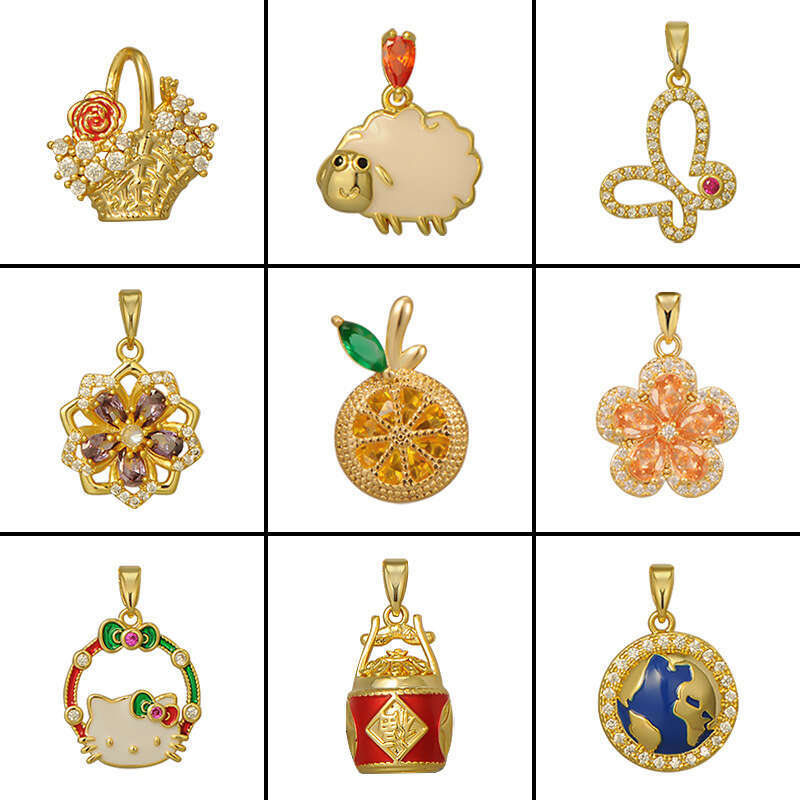 Tiktok Live Internet Celebrity Necklace Electroplated Micro Inlaid Zirconia Clavicle Chain Pendant DIY Accessories Female D89