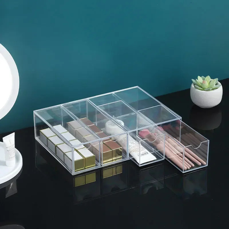 Acrylic Glasses Case Multifunctional Transparent Dustproof Desktop Organizer Creative Drawer Style Display Holder Sunglasses 250716