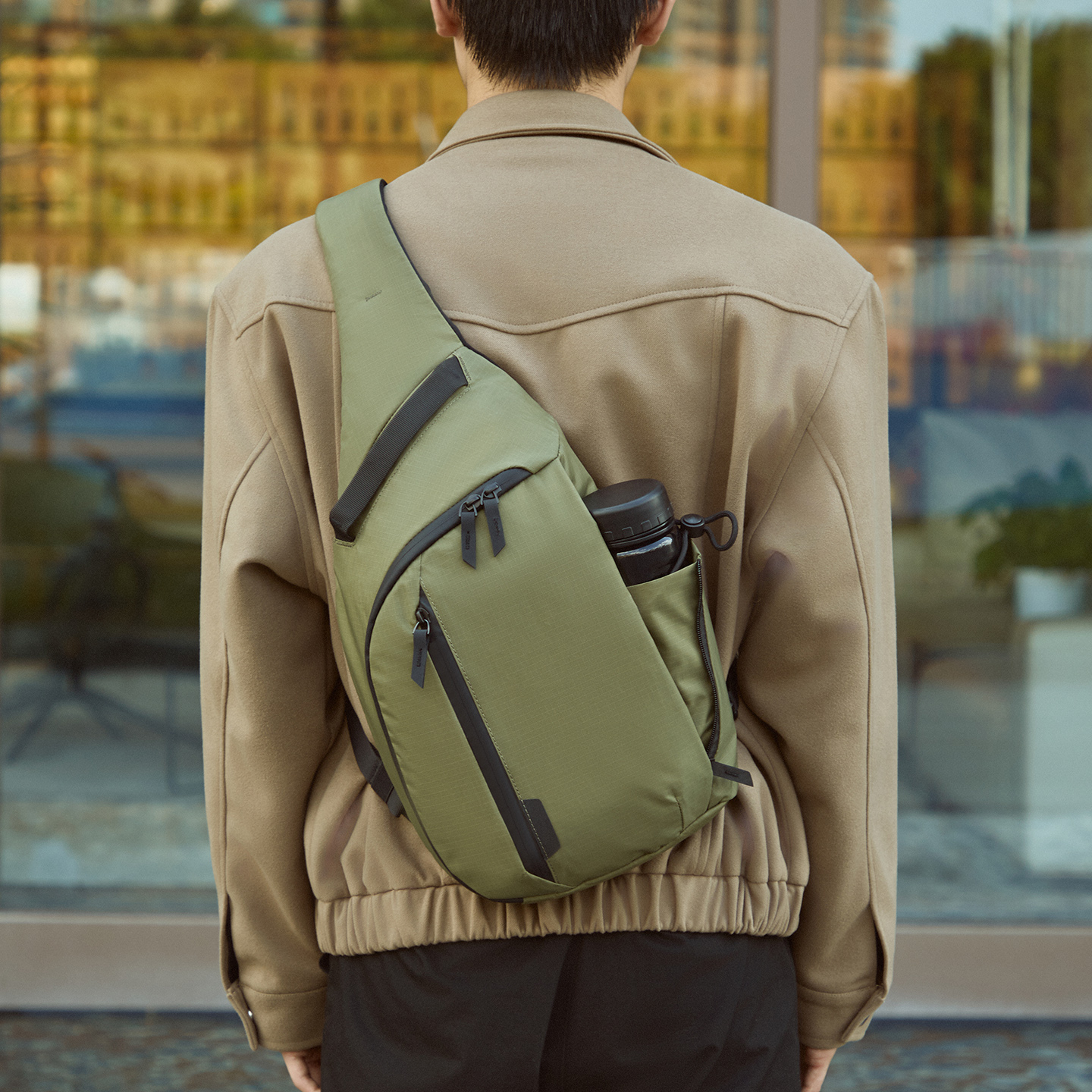 Crossbody bag men's outdoor trendy chest bag waist bag sports shoulder bag men's small shoulder bag