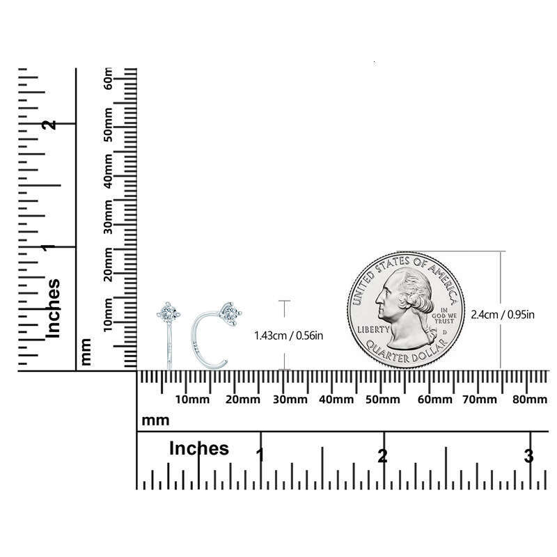 Internet Celebrity Fashion Simple D Color Moissanite Four-Prong Earrings For Women, Elegant Niche Versatile Pure Sier Ear Bone Stud Jewelry 222