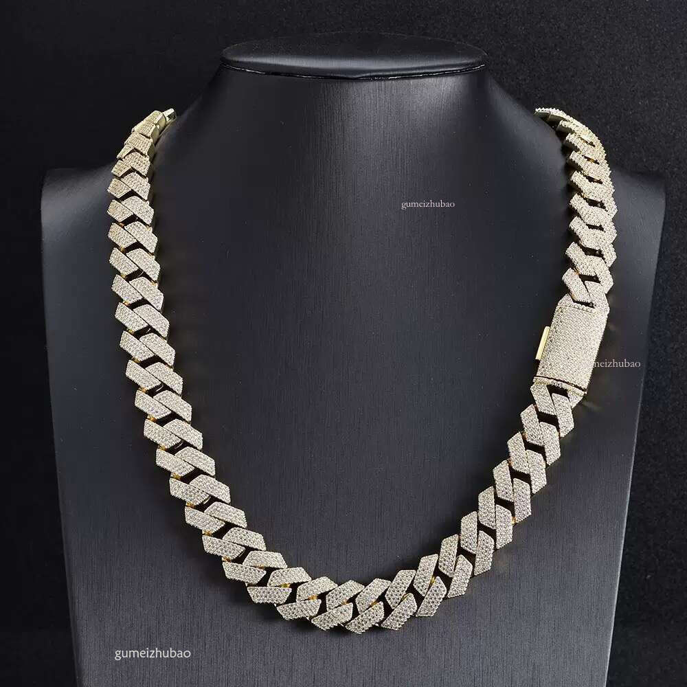 jewelry bracelet necklaces pass 100% dia testCustom Gra Certified Men Iced Out Hip Hop Jewelry Sier Mossanite Moissanite Dia Cuban Link Chain Necklace