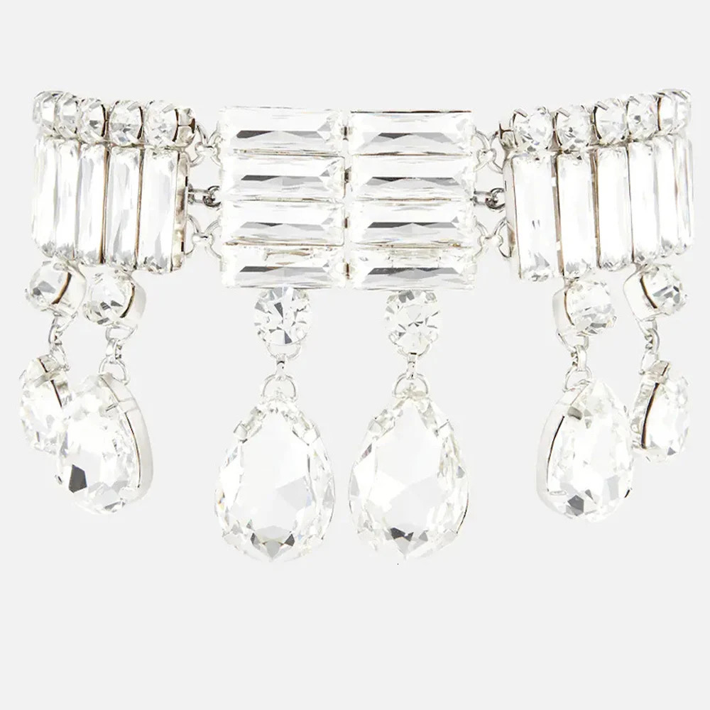 Stonefans Exaggerate Large Crystal Choker Neckalce Statement Accessories Water Drop Rhinestone Collar Choker for Women 250716
