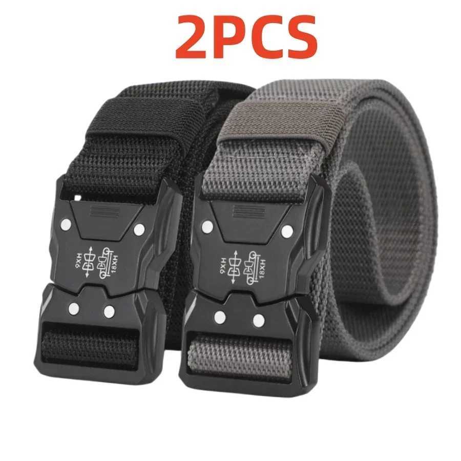 2PC Tactical Waist Belt - Durable Automatic Buckle Perfect for Outdoor Adventures Unisex Accessories for Men and Women W250717
