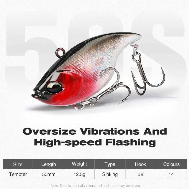 TSURINOYA 50S Vibration TEMPTER 50mm 12.5g Long Casting Sinking Fishing Lure VIB Winter Fishing Lipless Hard Bait For Pike Bass Z250717