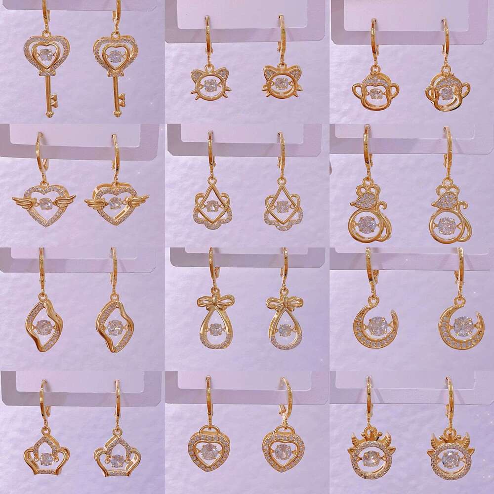 2024 New Smart Earrings Copper Material Tassel Ear Clips Niche Elegant Light High-End Feel Wholesale Dc9