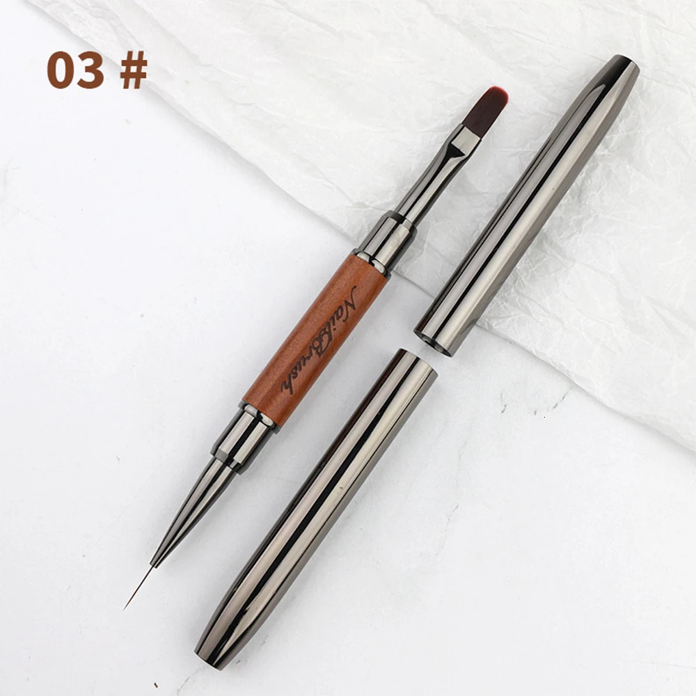 Double-end Nail Pen Brush Glue Potherapy Pen UV Gel Liner Brush Dual End Acrylic Nail Art Painting Manicure Brushes Tool 250716