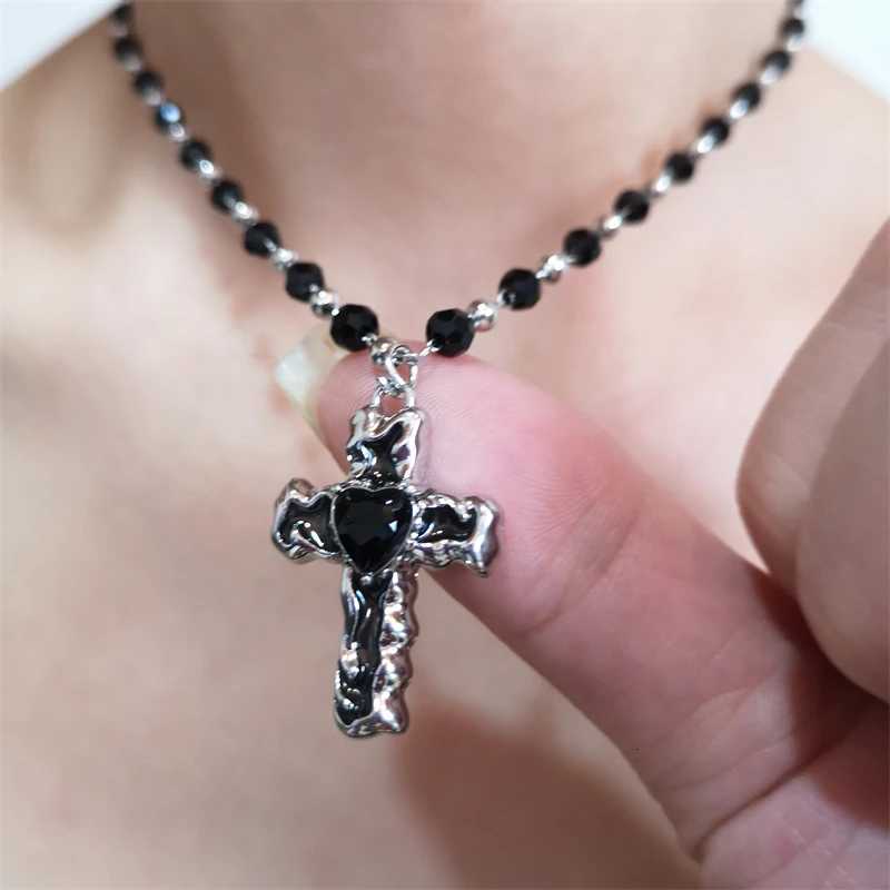 Star Cross Bowknot Pendant Necklace For Women Girls Y2K Cool Neck Jewelry Clavicle Chain Original Korean Fashion Party Gift XJ250717