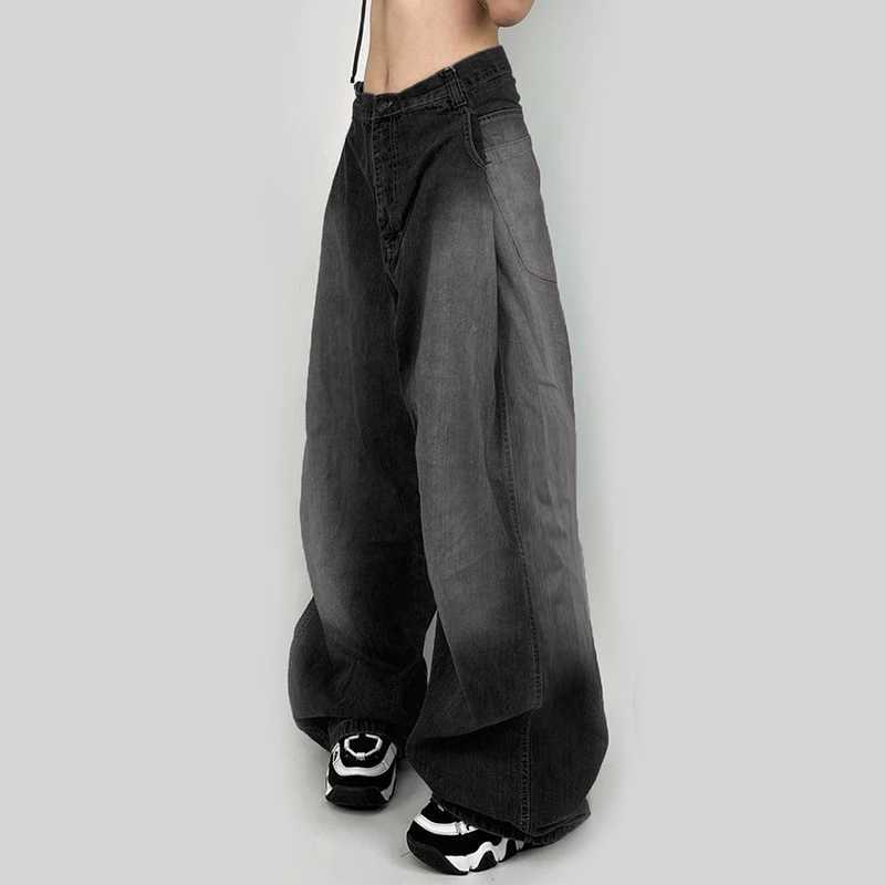 7777777777777777 Streetwear Fashion Oversized Jeans Basic Women Full Length Wide Leg Pants Retro Gothic Trousers Y2K Denim Pant Harajuku R250716