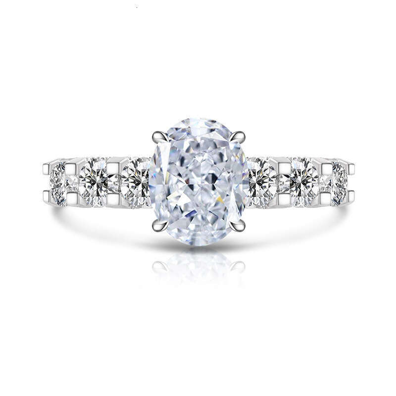 Full Ice Flower Cut Queen Fashionable Luxurious Sparkling High Carbon Diamond Para Lachina Adjustable Open Ring 878