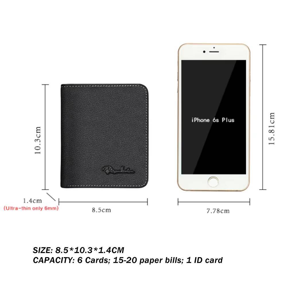 BISON DENIM Wallets Black Genuine Leather Purse For Men Business Card Holder Mens Wallet Mini N4429 ddmynov