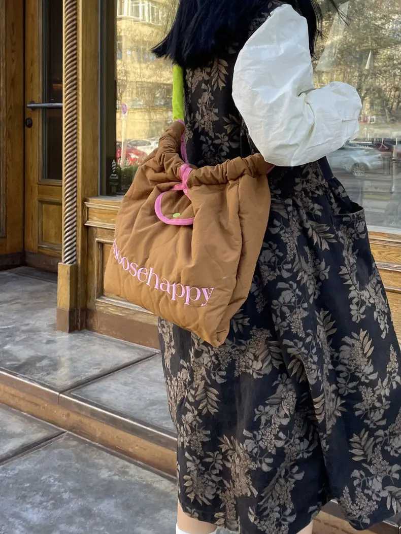 High-Capacity Tote Bag Women New Embroidery Letter Shoulder Bag Handbag Travel Bags Shoppingbag Luxury